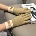 CHANEL GLOVES IN TORTILLA BROWN WOOL 462255