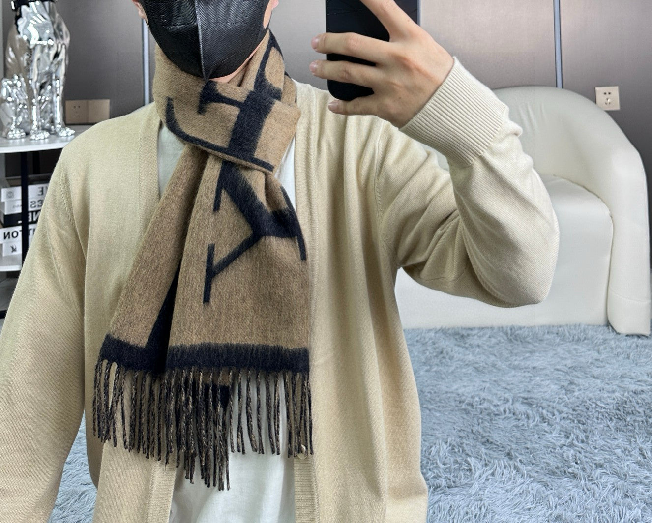 BBR SCARF 180 CM IN CASHMERE 735852